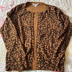 Womens Cheetah print cardigan